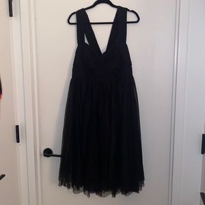 Torrid Retro Chic Line Black Polka Dot Mesh Romper Dress